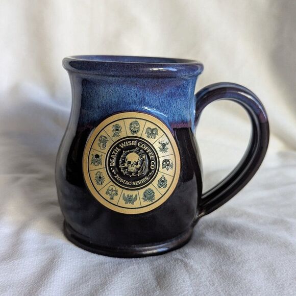 Death Wish Coffee DWC Zodiac Series Celestial Mug 2021 Deneen Pottery USA - Picture 1 of 10